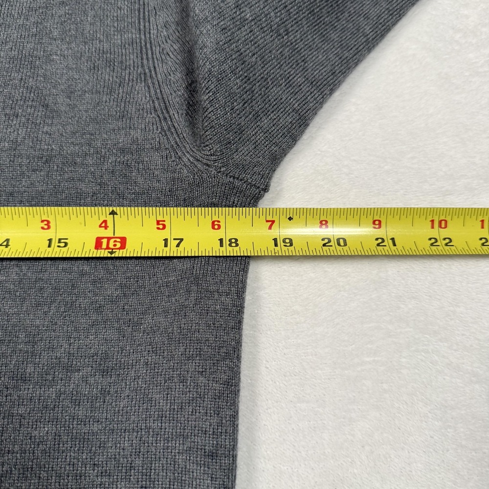 Banana Republic Sweater Mens Medium Gray Merino Wool Crewneck Pullover‎ Knit - Picture 7 of 9